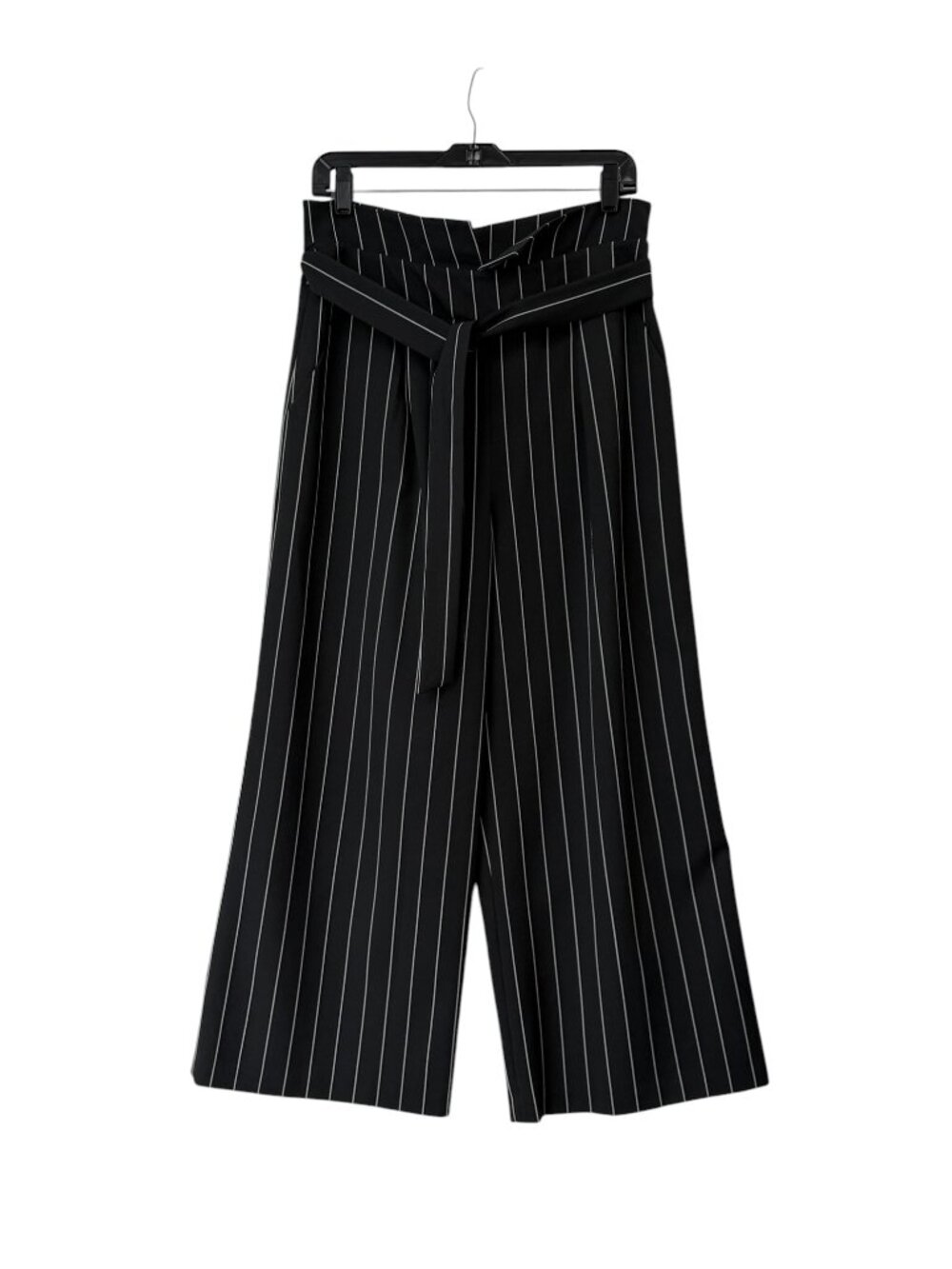 Alvin Valley Black Pinstripe WIde Leg Trouser Pants size 4/40